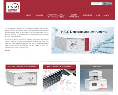 End User Products Website of Testa Analytical