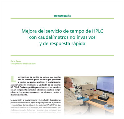 Mejora del servicio de campo de HPLC con caudalímetros no invasivos y de respuesta rápida